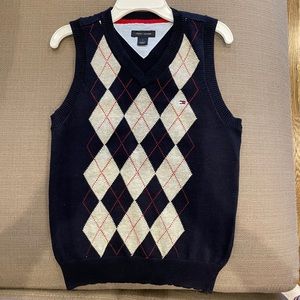 Tommy Hilfiger blue argyle sweater vest